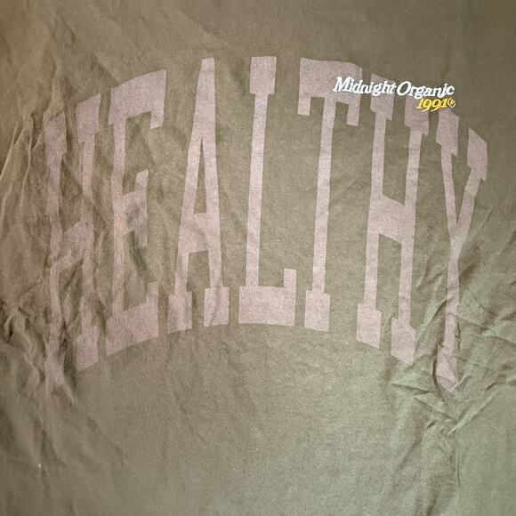 Midnight Organic 1990s Graphic Tee Streetwear Brand T-Shirt - Picture 4 of 6